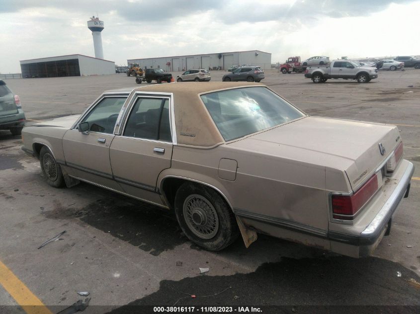 1988 Mercury Grand Marquis Ls VIN: 2MEBM75F8JX701762 Lot: 38016117