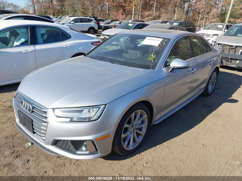 2019 Audi A4 45 Premium VIN: WAUENAF44KN005468 Lot: 38016828