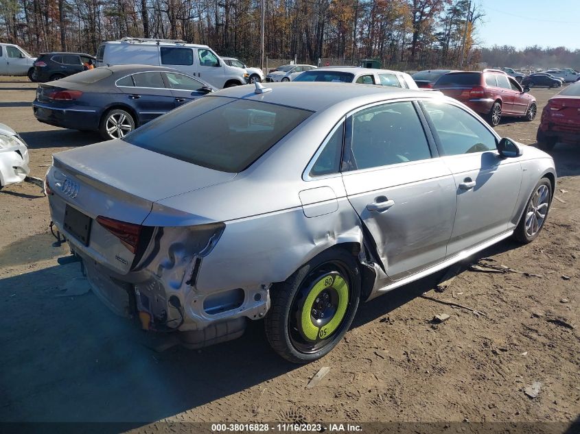 2019 Audi A4 45 Premium VIN: WAUENAF44KN005468 Lot: 38016828