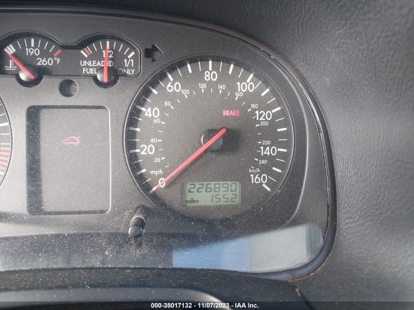 2001 Volkswagen Jetta Gls VIN: 3VWSK29M91M063811 Lot: 38017132