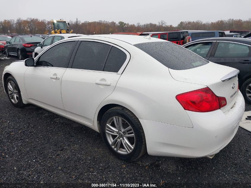 2013 Infiniti G37X X VIN: JN1CV6AR2DM763380 Lot: 38017154