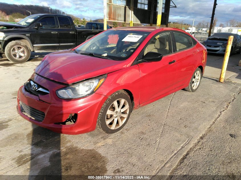 2012 Hyundai Accent Gls VIN: KMHCU4AE4CU196200 Lot: 38017940