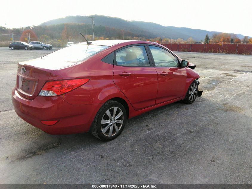 2012 Hyundai Accent Gls VIN: KMHCU4AE4CU196200 Lot: 38017940