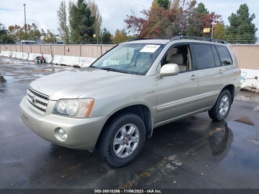 2001 Toyota Highlander V6 (A4) VIN: JTEHF21A610040441 Lot: 38018386