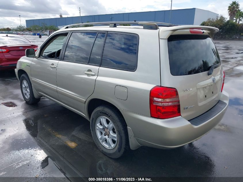 2001 Toyota Highlander V6 (A4) VIN: JTEHF21A610040441 Lot: 38018386