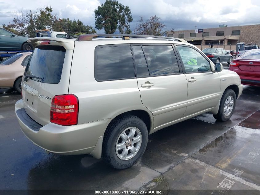 2001 Toyota Highlander V6 (A4) VIN: JTEHF21A610040441 Lot: 38018386