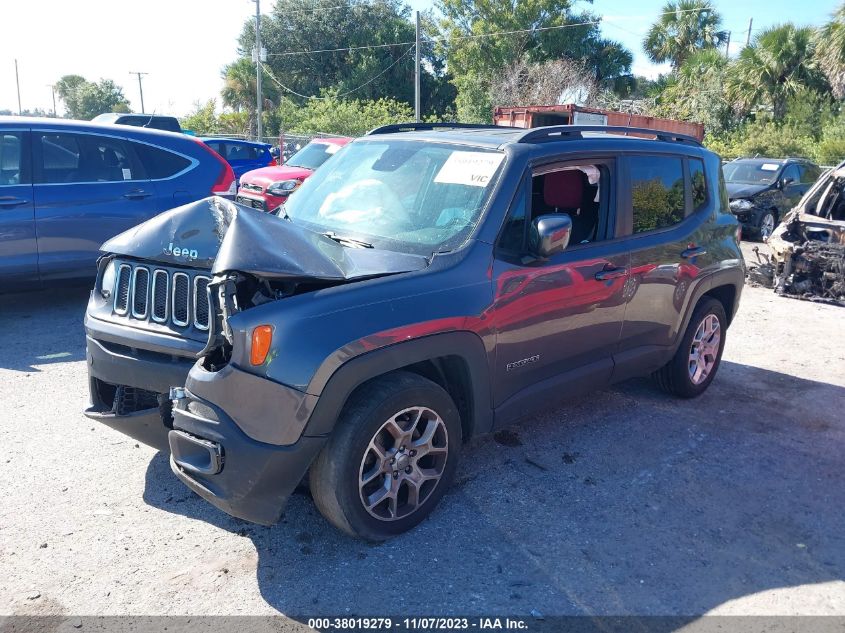 2018 Jeep Renegade Latitude Fwd VIN: ZACCJABB9JPJ37025 Lot: 38019279