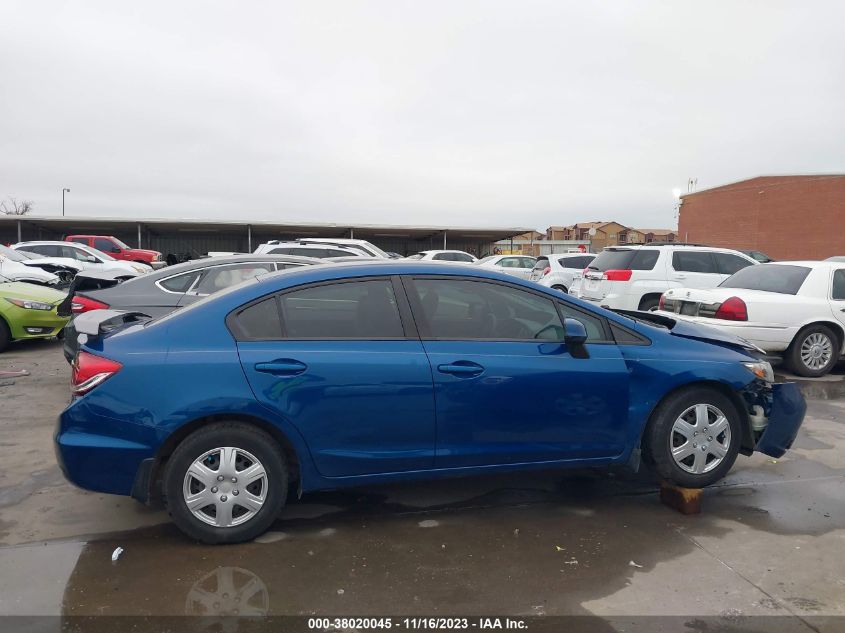 2013 Honda Civic Lx VIN: 2HGFB2F58DH557633 Lot: 38020045