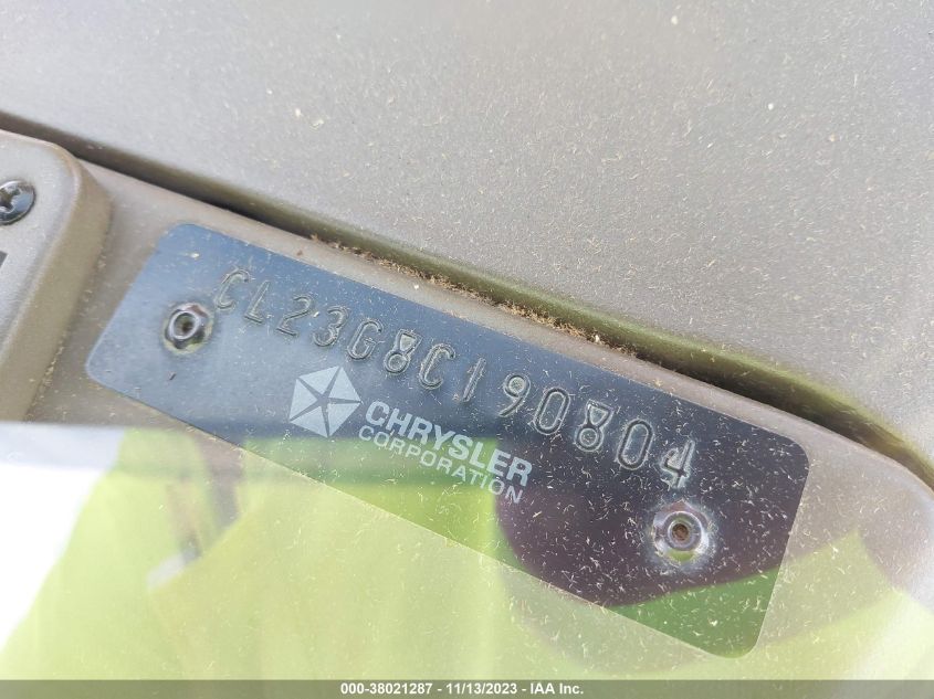 1968 Chrysler Newport VIN: 0000CL23G8C190804 Lot: 38021287