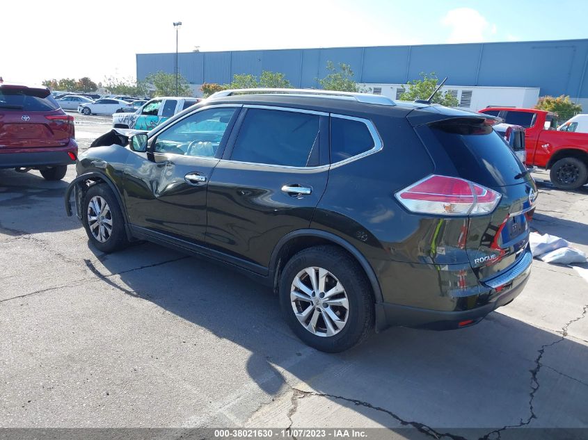 2015 Nissan Rogue Sv VIN: KNMAT2MV9FP528729 Lot: 38021630