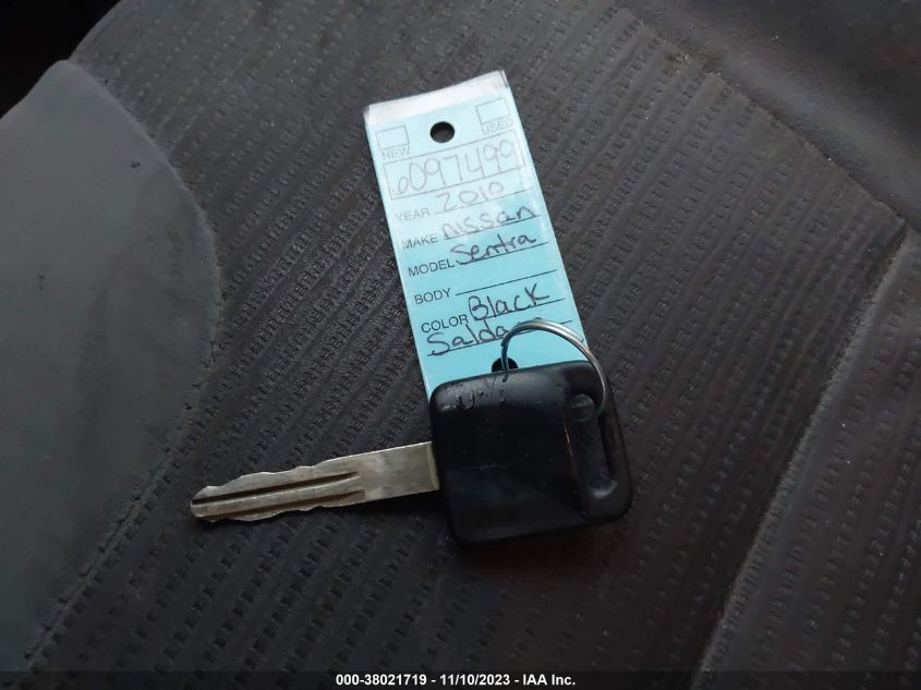 2010 Nissan Sentra 2.0Sr VIN: 3N1AB6AP9AL653124 Lot: 38021719