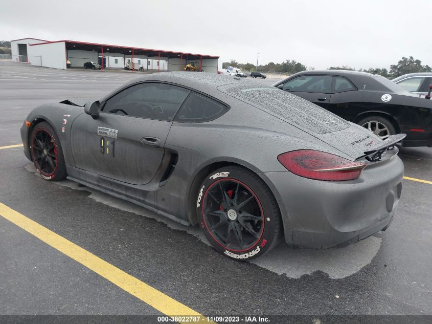 2016 Porsche Cayman Gts/S VIN: WP0AB2A88GK185427 Lot: 38022787