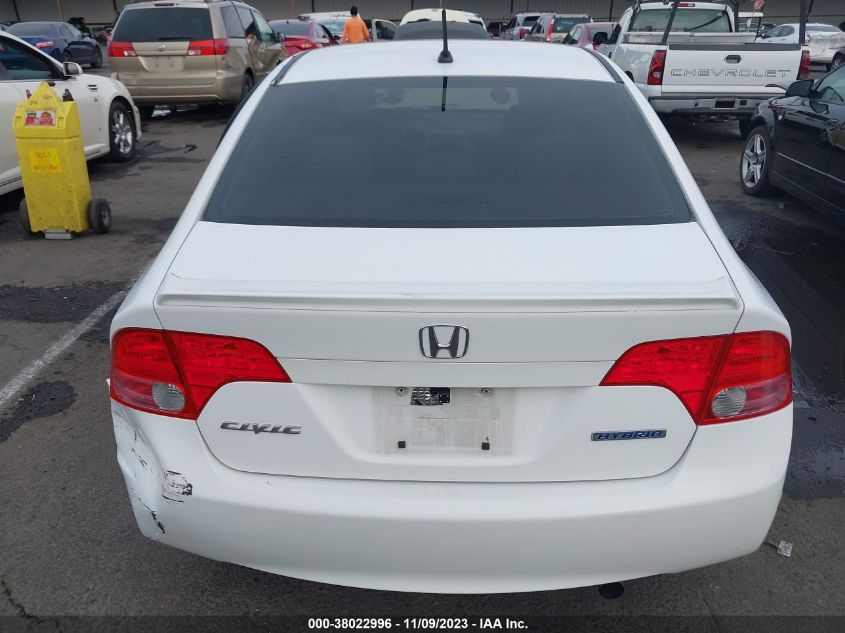 2008 Honda Civic Hybrid VIN: JHMFA36288S024515 Lot: 38022996