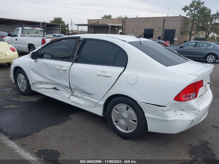 2008 Honda Civic Hybrid VIN: JHMFA36288S024515 Lot: 38022996