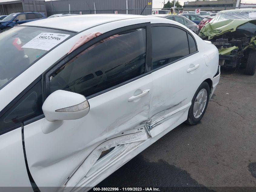 2008 Honda Civic Hybrid VIN: JHMFA36288S024515 Lot: 38022996