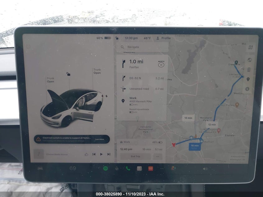 2023 TESLA MODEL 3 PERFORMANCE DUAL MOTOR ALL-WHEEL DRIVE VIN: 5YJ3E1ECXPF497495