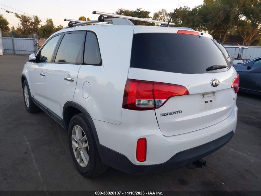 2015 Kia Sorento Lx V6 VIN: 5XYKTDA74FG600526 Lot: 38026107