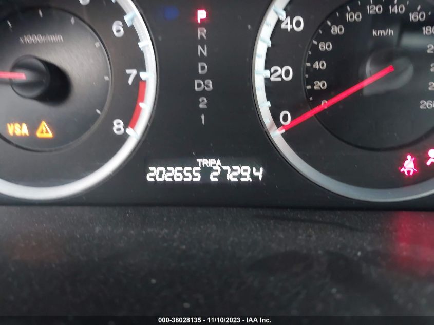 2009 Honda Accord 2.4 Ex-L VIN: 1HGCP268X9A184695 Lot: 38028135