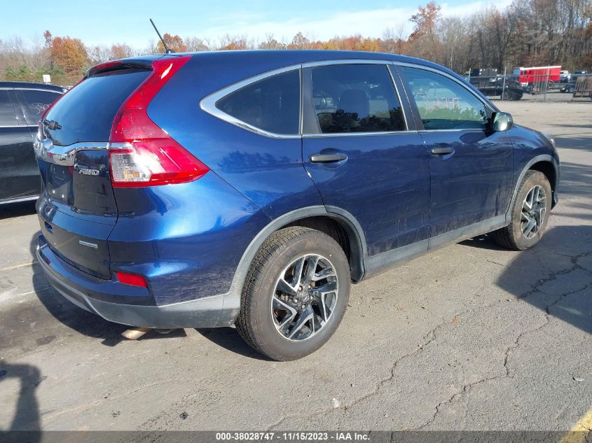 2016 Honda Cr-V Se VIN: 5J6RM4H45GL130272 Lot: 38028747