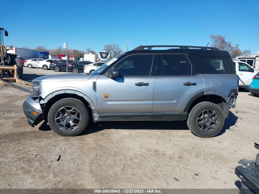 2022 Ford Bronco Sport Badlands VIN: 3FMCR9D95NRE21005 Lot: 38028843