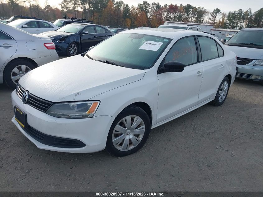 2012 Volkswagen Jetta 2.0L S VIN: 3VW1K7AJ4CM333301 Lot: 38028937