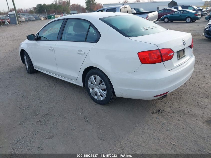 2012 Volkswagen Jetta 2.0L S VIN: 3VW1K7AJ4CM333301 Lot: 38028937