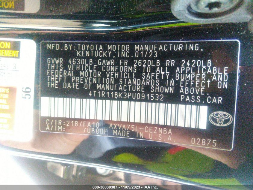 4T1R11BK3PU091532 2023 Toyota Camry Le