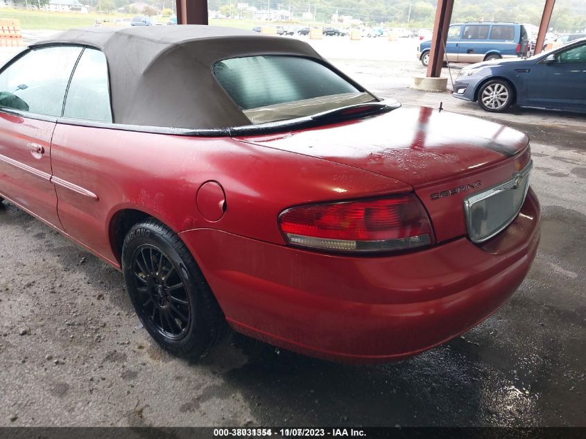 2005 Chrysler Sebring Touring VIN: 1C3EL55R85M665826 Lot: 38031354