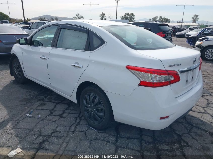 2015 Nissan Sentra S VIN: 3N1AB7AP2FY244267 Lot: 38032149