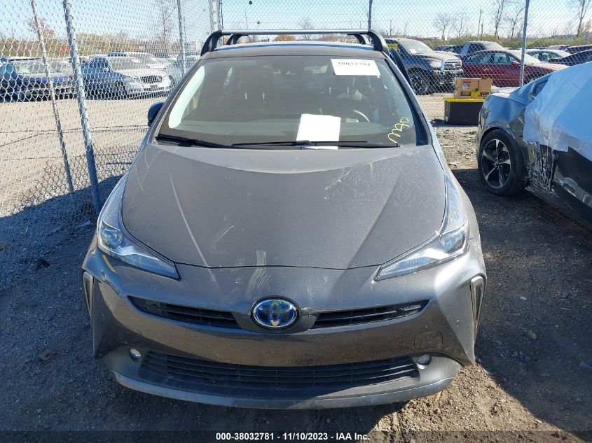 2022 Toyota Prius L VIN: JTDKAMFU7N3186276 Lot: 38032781