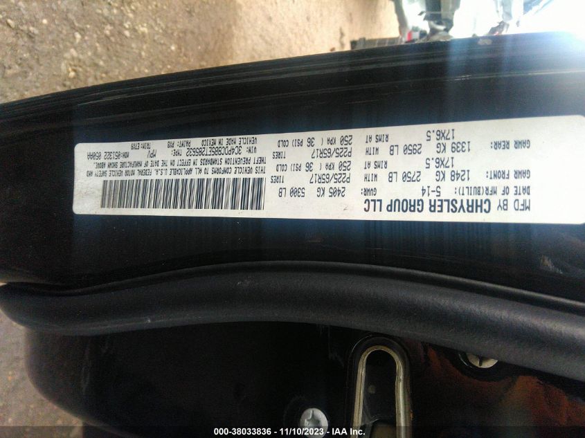 2014 Dodge Journey Sxt VIN: 3C4PDCBB5ET285632 Lot: 38033836