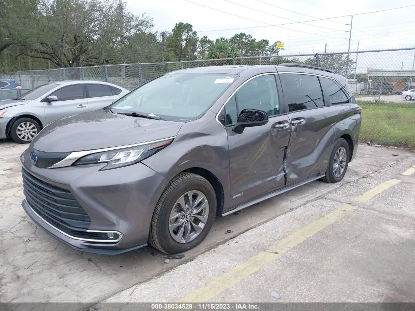 2021 Toyota Sienna Xle VIN: 5TDYRKEC2MS036122 Lot: 38034529