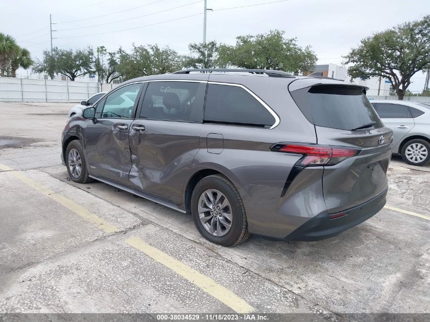 2021 Toyota Sienna Xle VIN: 5TDYRKEC2MS036122 Lot: 38034529