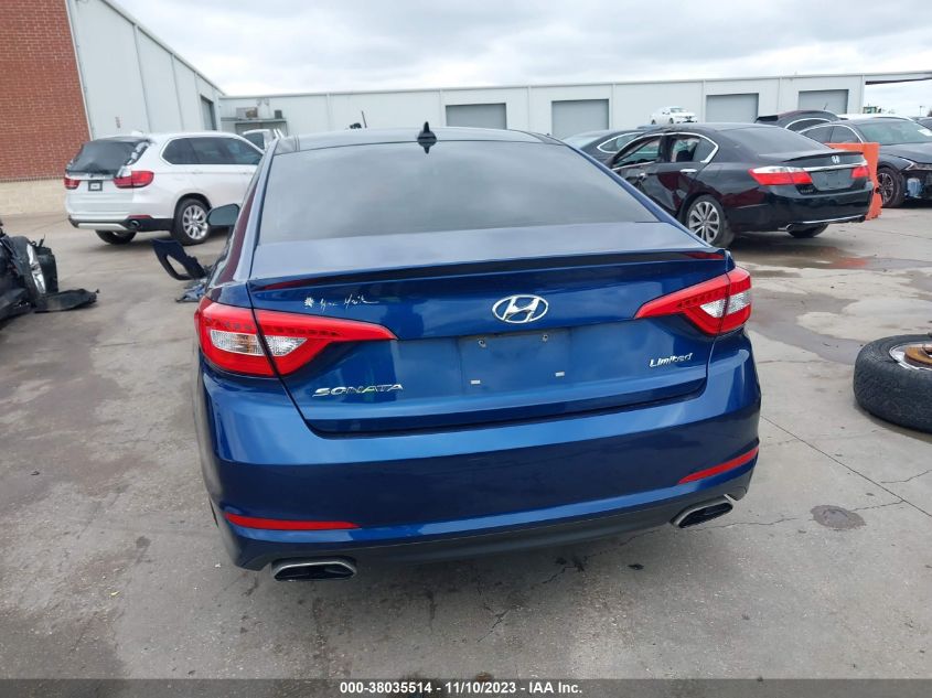 2016 Hyundai Sonata 2.4L Limited VIN: 5NPE34AF8GH344647 Lot: 38035514