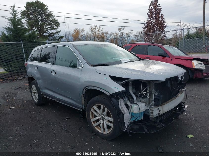 2016 Toyota Highlander Le V6 VIN: 5TDBKRFH0GS259227 Lot: 38035995