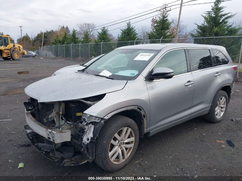 2016 Toyota Highlander Le V6 VIN: 5TDBKRFH0GS259227 Lot: 38035995