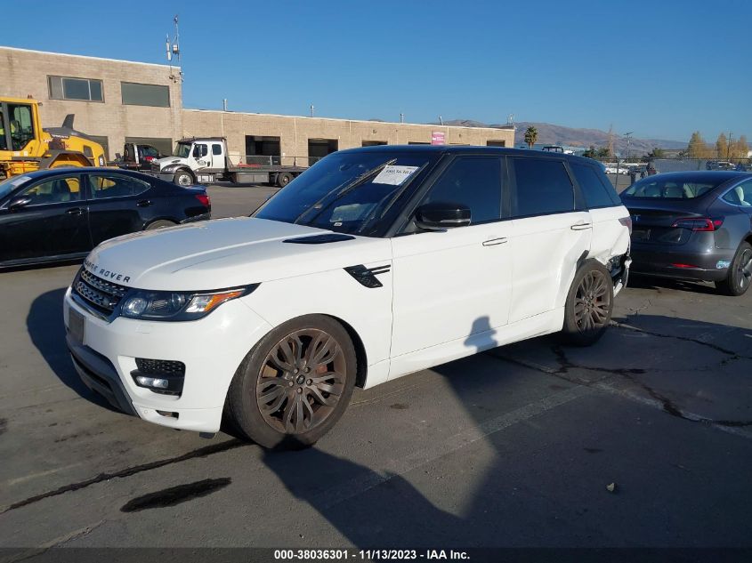 2016 Land Rover Range Rover Sport 3.0L V6 Supercharged Hse VIN: SALWS2VFXGA549361 Lot: 38036301