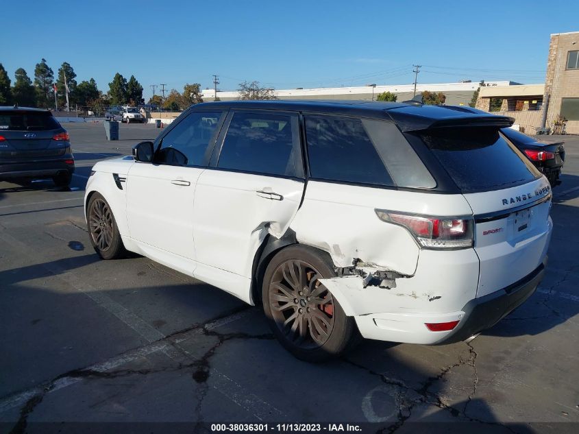 2016 Land Rover Range Rover Sport 3.0L V6 Supercharged Hse VIN: SALWS2VFXGA549361 Lot: 38036301