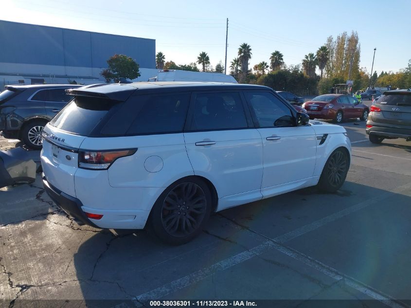 2016 Land Rover Range Rover Sport 3.0L V6 Supercharged Hse VIN: SALWS2VFXGA549361 Lot: 38036301