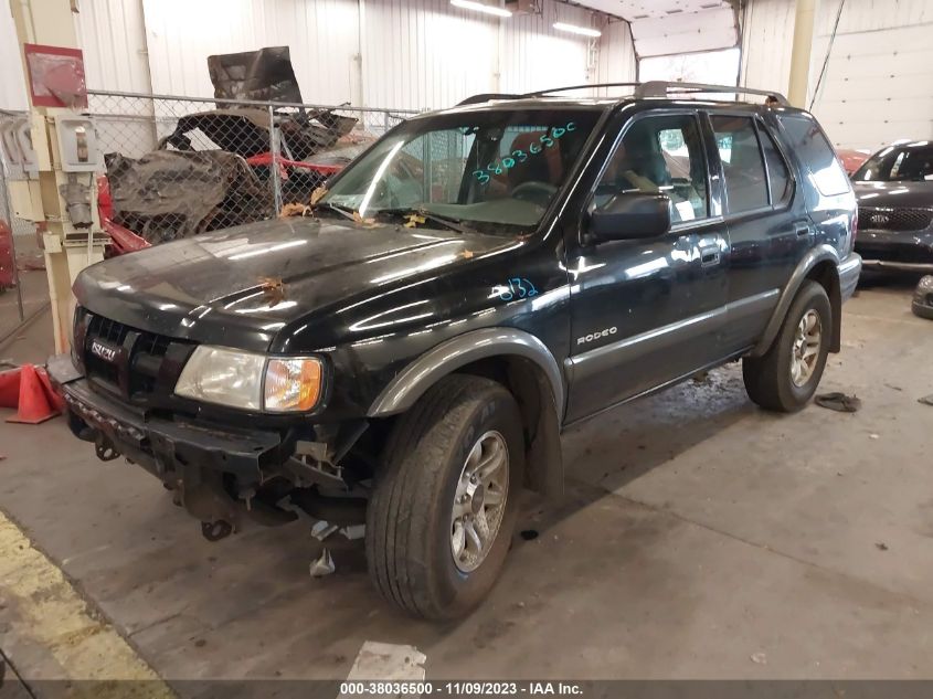 2003 Isuzu Rodeo S 3.2L V6 VIN: 4S2DM58W334309247 Lot: 38036500