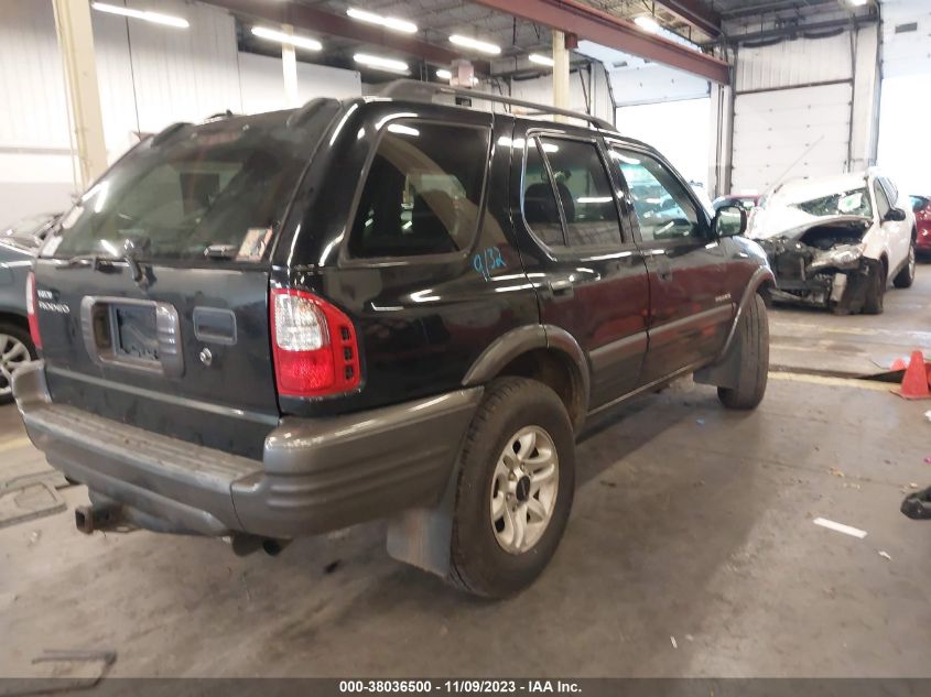 2003 Isuzu Rodeo S 3.2L V6 VIN: 4S2DM58W334309247 Lot: 38036500