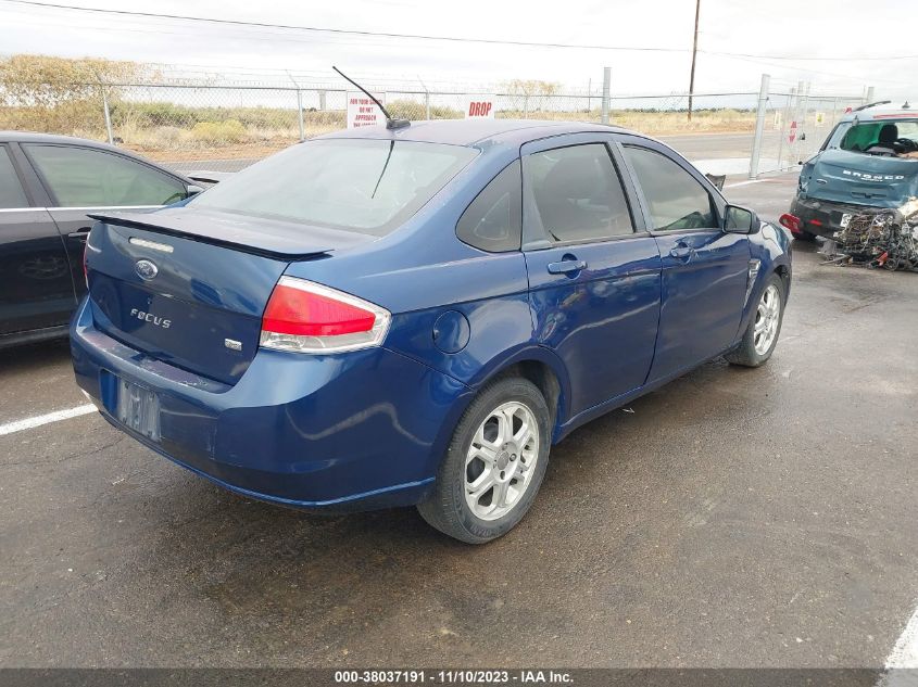 2008 Ford Focus Se/Ses VIN: 1FAHP35N88W202698 Lot: 38037191