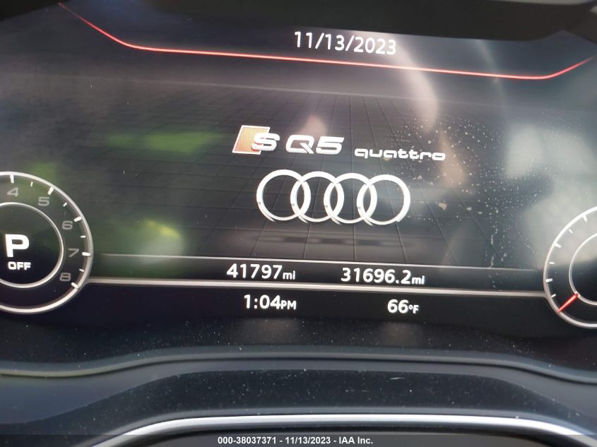 2019 Audi Sq5 3.0T Premium VIN: WA1B4AFY7K2102994 Lot: 38037371