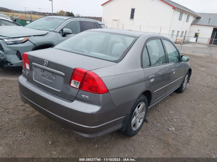 2004 Honda Civic Ex VIN: 2HGES25814H537635 Lot: 38037740