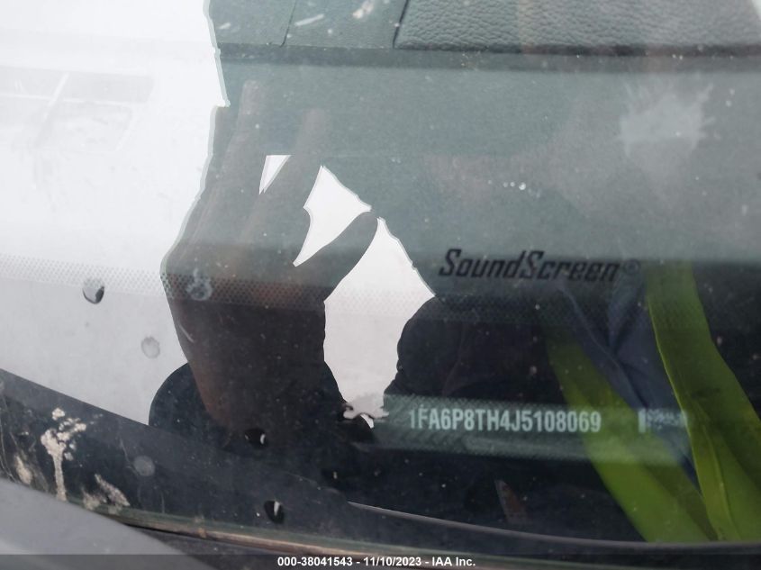 2018 Ford Mustang Ecoboost VIN: 1FA6P8TH4J5108069 Lot: 38041543