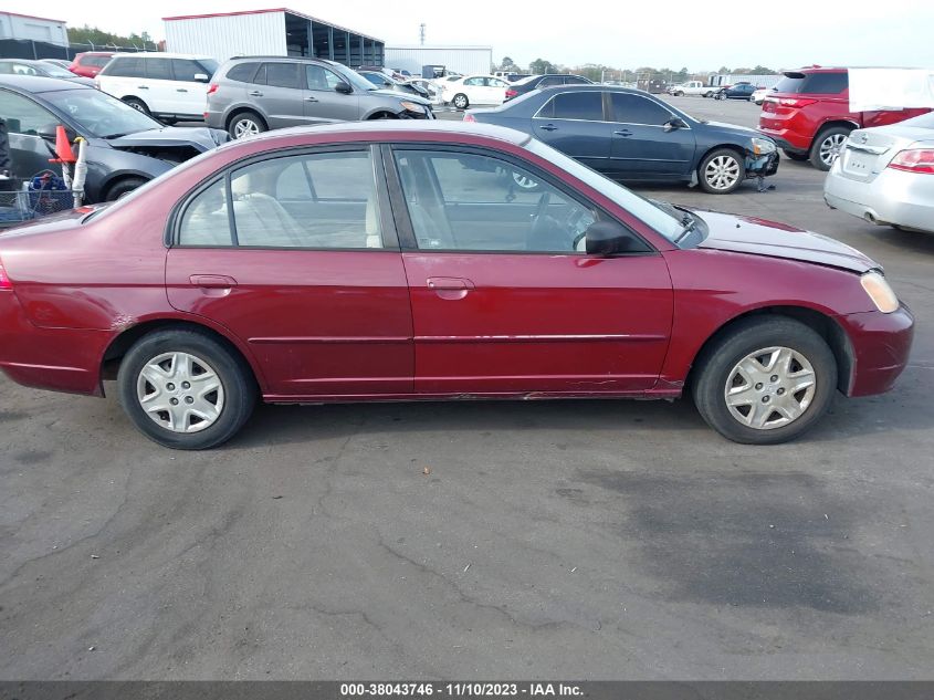 2003 Honda Civic Lx VIN: JHMES16503S002248 Lot: 38043746