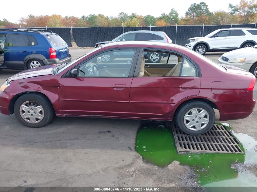 2003 Honda Civic Lx VIN: JHMES16503S002248 Lot: 38043746