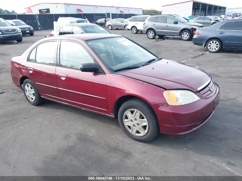 2003 Honda Civic Lx VIN: JHMES16503S002248 Lot: 38043746