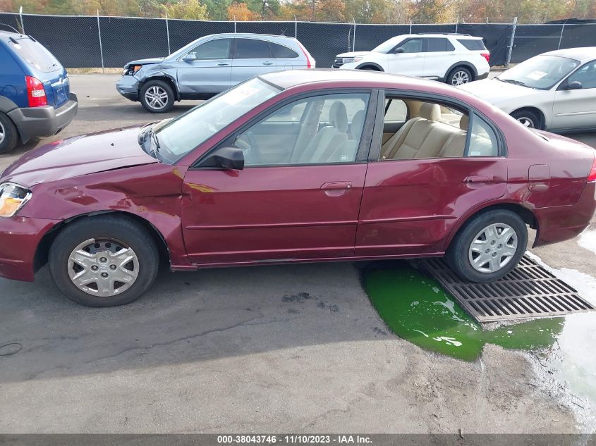 2003 Honda Civic Lx VIN: JHMES16503S002248 Lot: 38043746