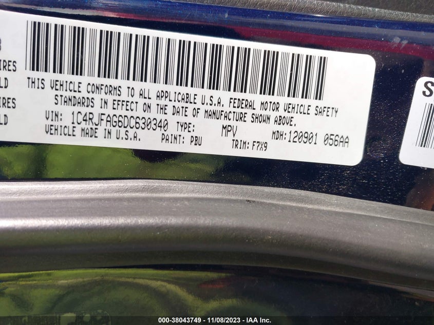 1C4RJFAG6DC630340 2013 Jeep Grand Cherokee Laredo